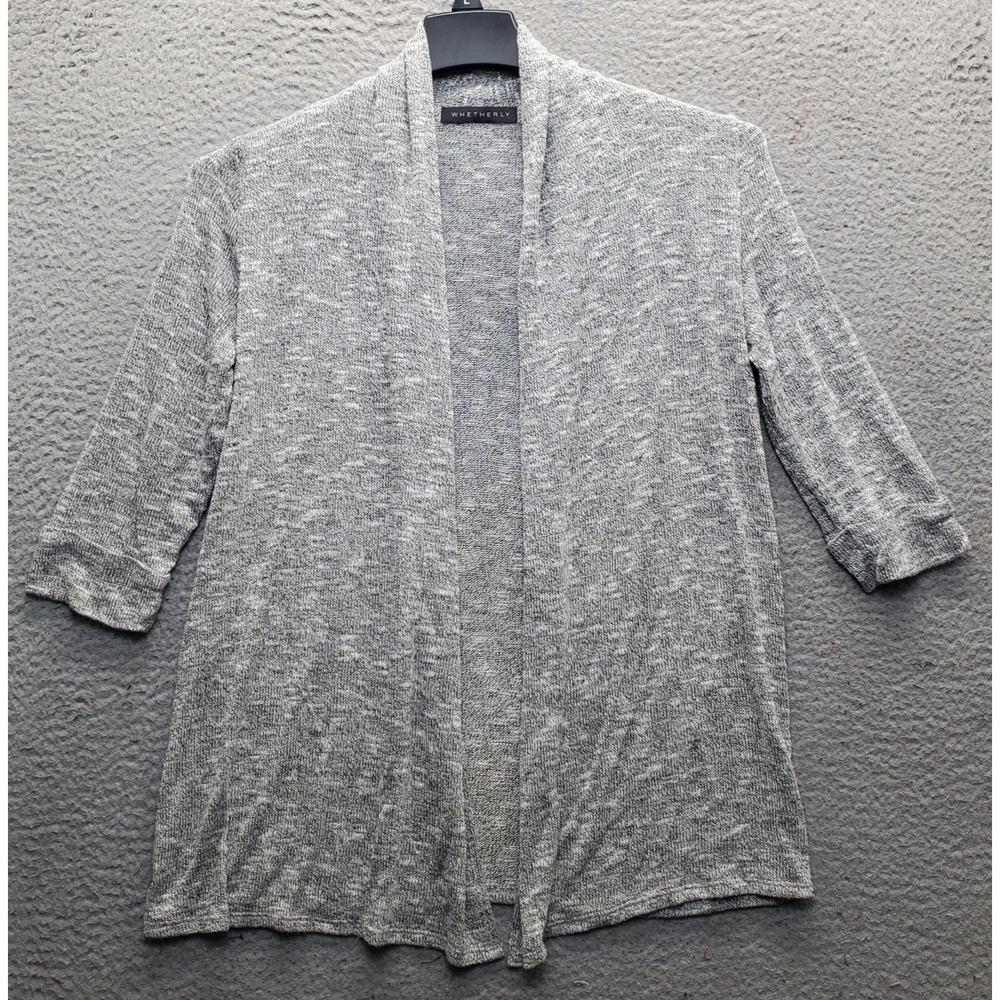 Whetherly Cardigan Sweater Womens Small Multi Knit Viscose Stretch Open Front